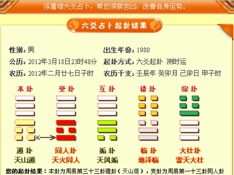 六爻占卜